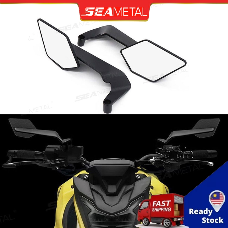 SEAMETAL Yamaha Honda Rear View Mirror Side Mirror Sisi Cermin Carbon ...