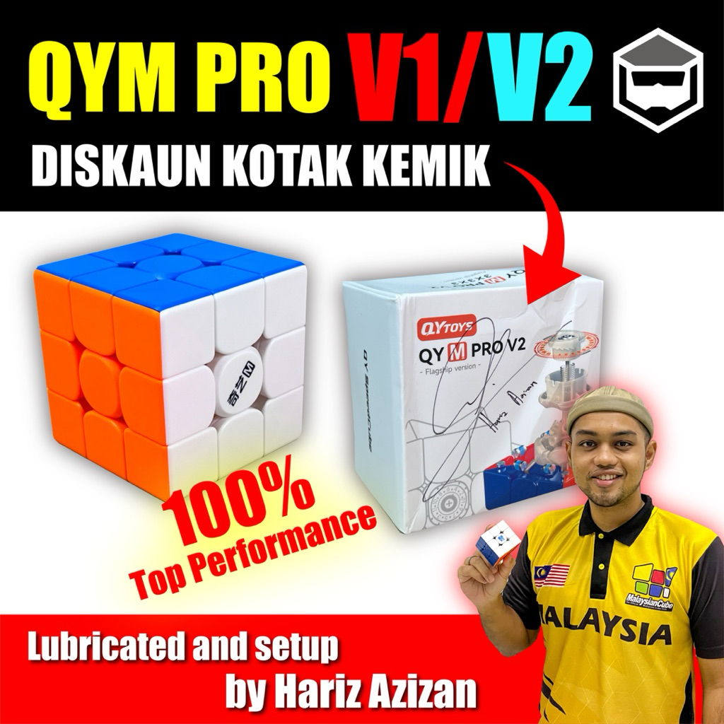 Hariz Azizan QYM Pro V1/V2 [Kotak Kemik] Kiub 3x3 | Shopee Malaysia