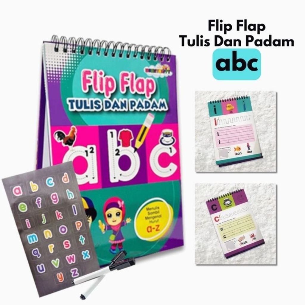 Flip Flap ABC “TULIS DAN PADAM Belajar Menulis | Shopee Malaysia