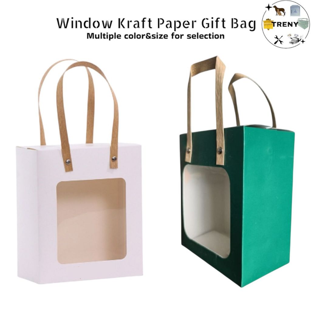 Gift Box With Window & Handle Wedding Doorgift Bag Birthday Gift Bag ...