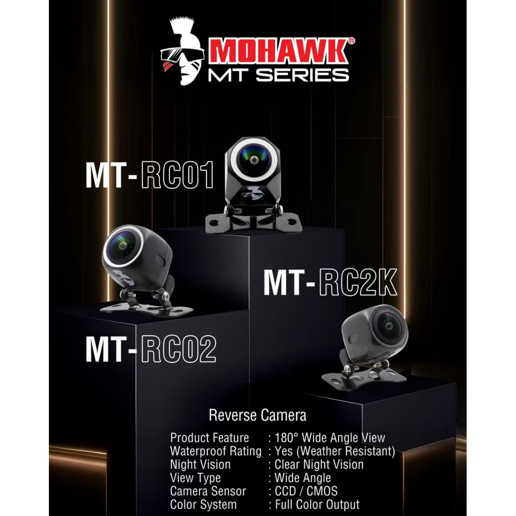 MOHAWK MT SERIES AHD REVERSE CAMERA 720P/1080P/2K 100% ORIGINAL WITH 1 ...