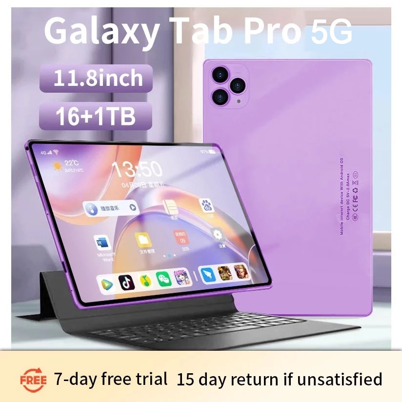【HOTSALE】 2026 Galaxy Tab Pro 11 inci 16GB+1TB Tablet Pintar Android14 Tablet Mugla Menyokong Kad SIM 10 Gift COD