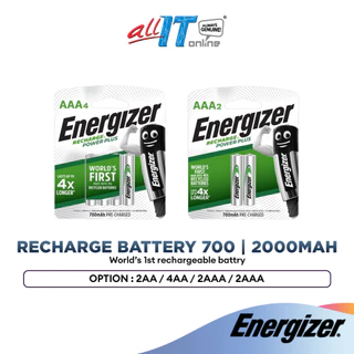 Energizer Rechargeable Battery 2xAA 4xAA 2000MAH | 2xAA 4xAAA 700MAH Power Plus | Energizer Bateri Boleh Cas Semula