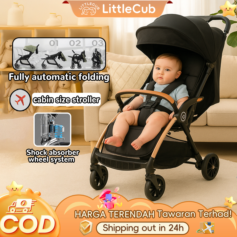 In stock Stroller baby Auto-Folding Shock-absorbing tires Cabin Size ...