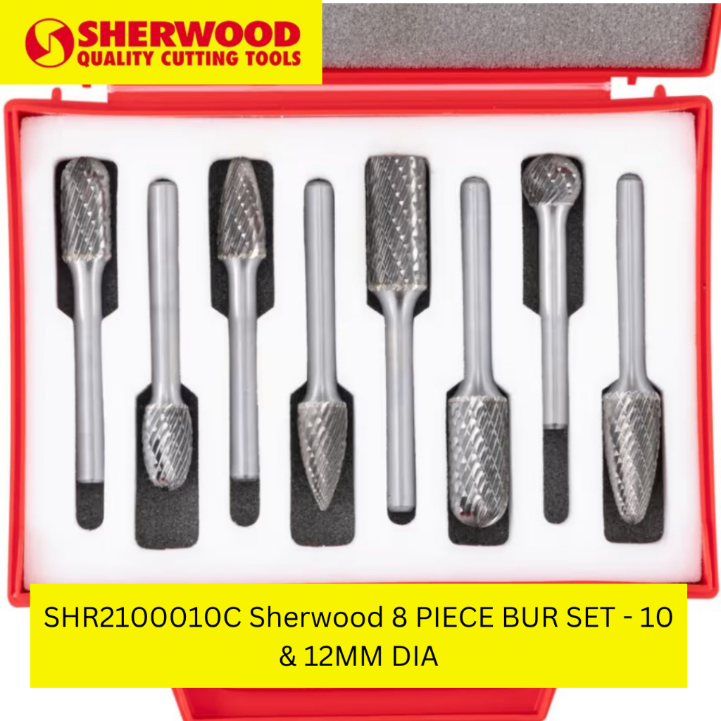 Sherwood SHR2100010C 8 PIECE BURR SET - 10 & 12MM DIA | Shopee Malaysia