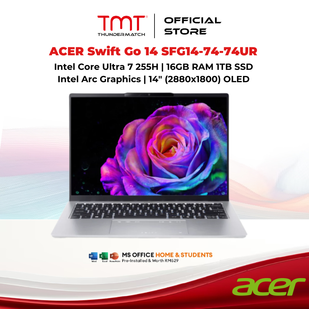 ACER Swift Go 14 SFG14-74-74UR Laptop | Intel Core Ultra 7 255H | 16GB ...