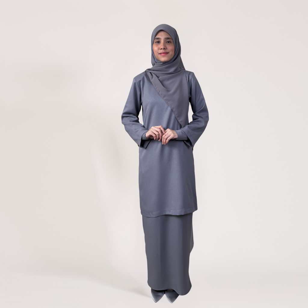 INHANNA BASIC Teema Kurung Moden Longgar Como Crepe