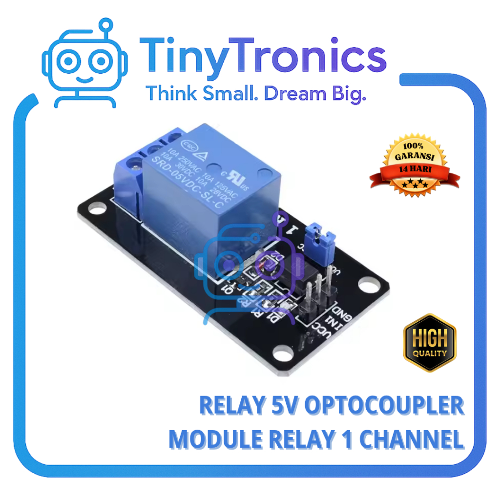 RELAY 1 CHANNEL RELAY 5V WITH OPTOCOUPLER PROTECTION FOR ARDUINO ...