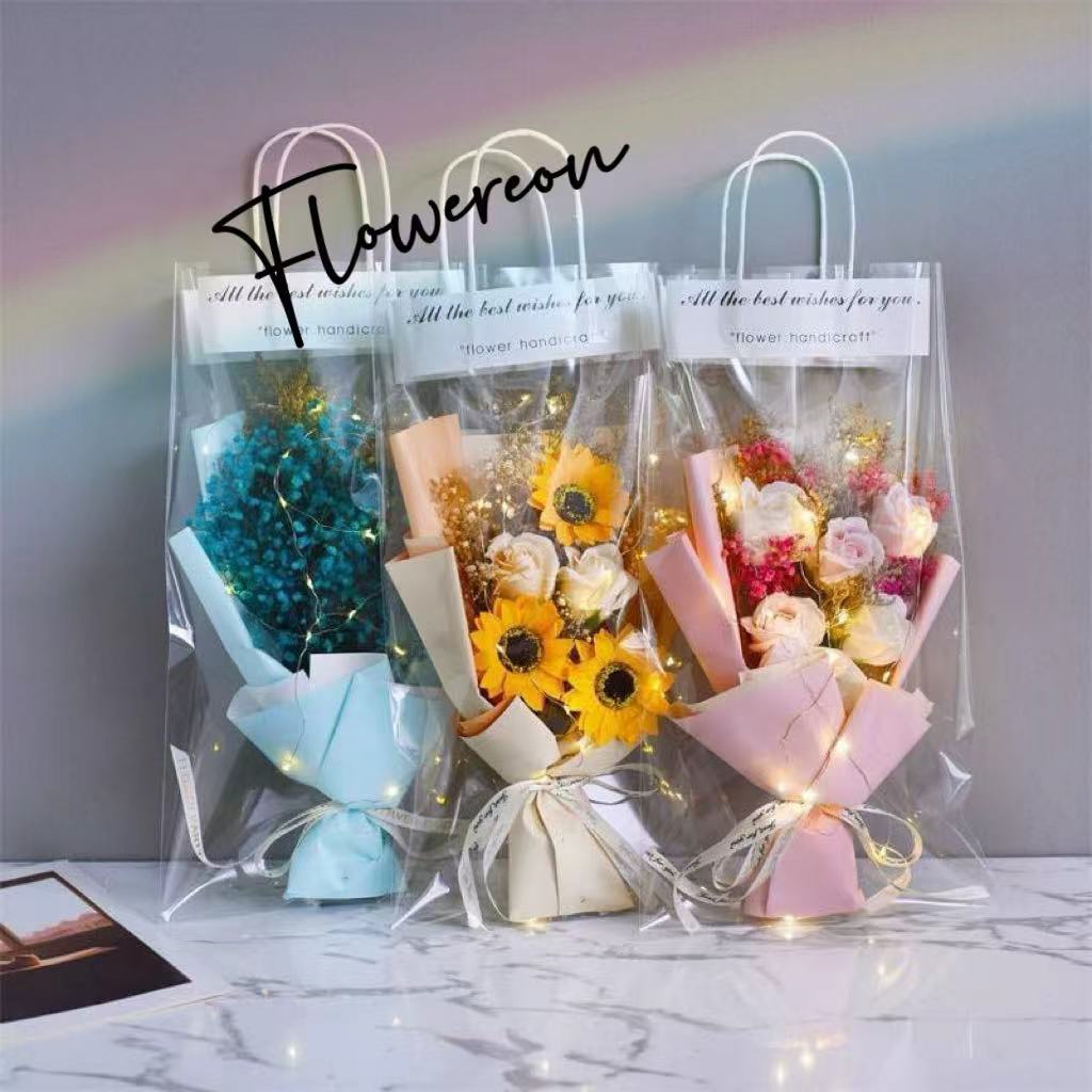 [1pcs] Transparent OPP Bag - Flower Bags Bouquet | Shopee Malaysia