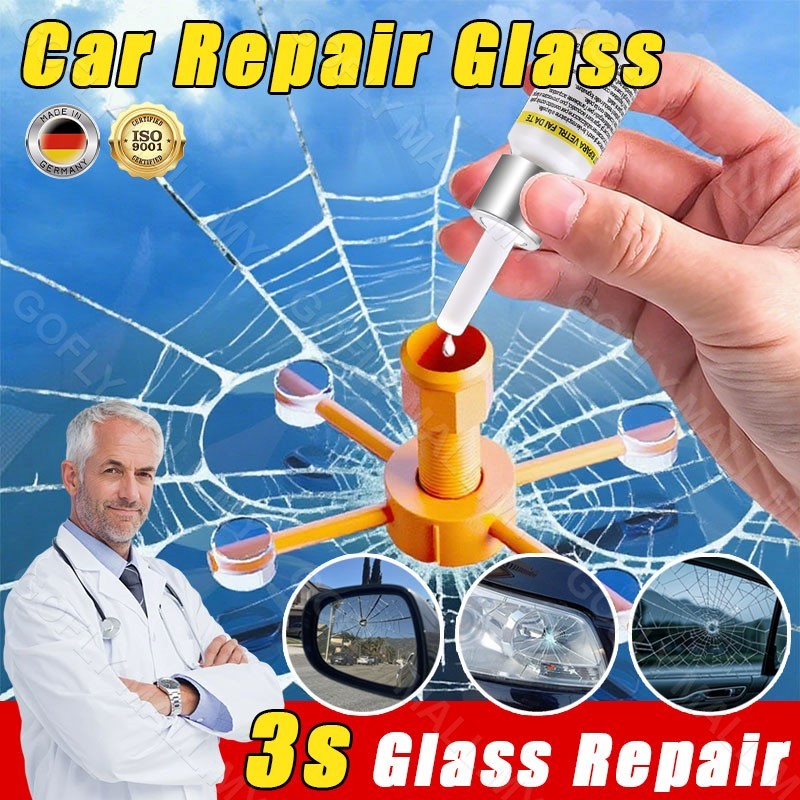 Glass repair kit Windscreen repair kit for repair cracks and impact ...