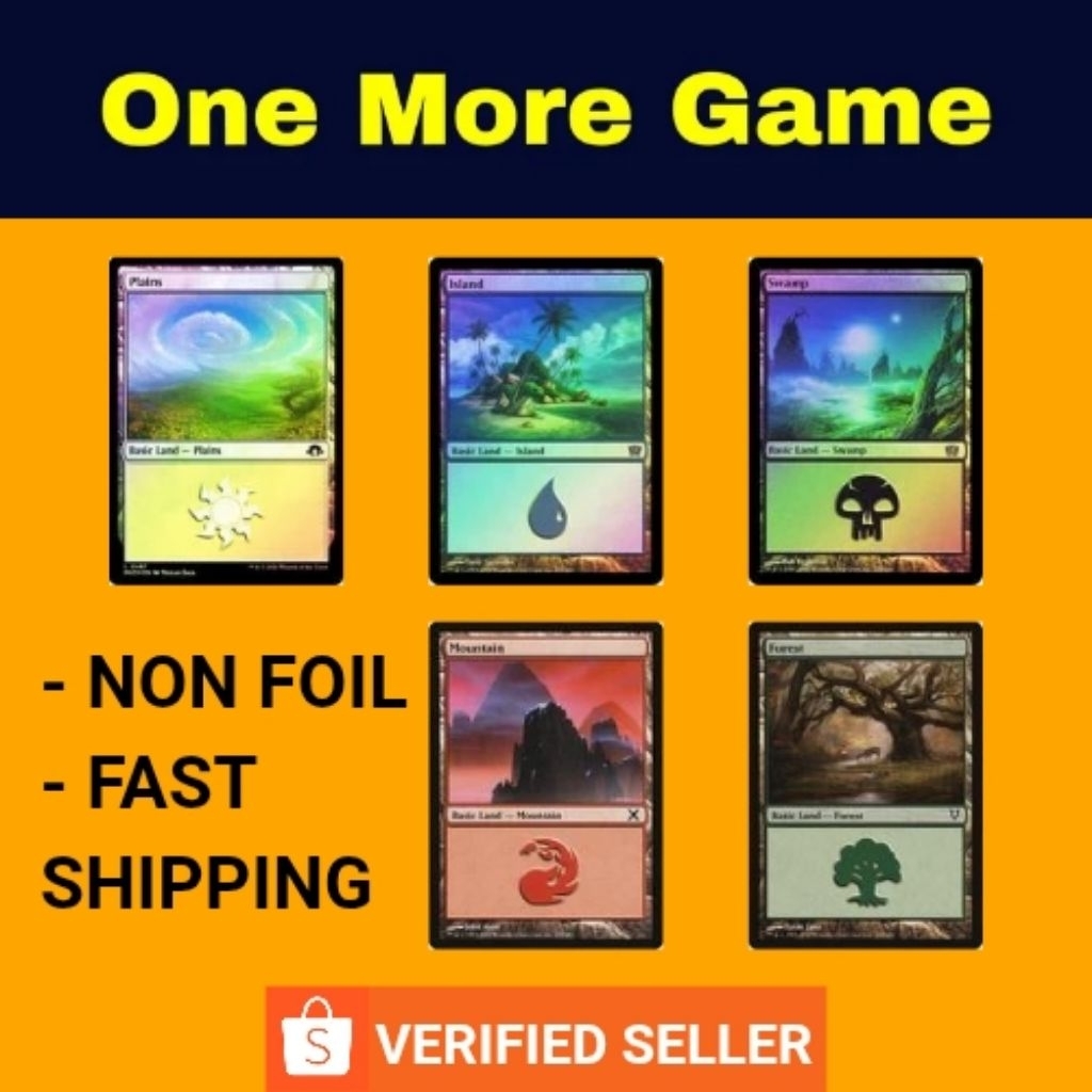 MTG Basic Lands NONFOIL | Magic The Gathering | [ Basic Land ] | Shopee ...
