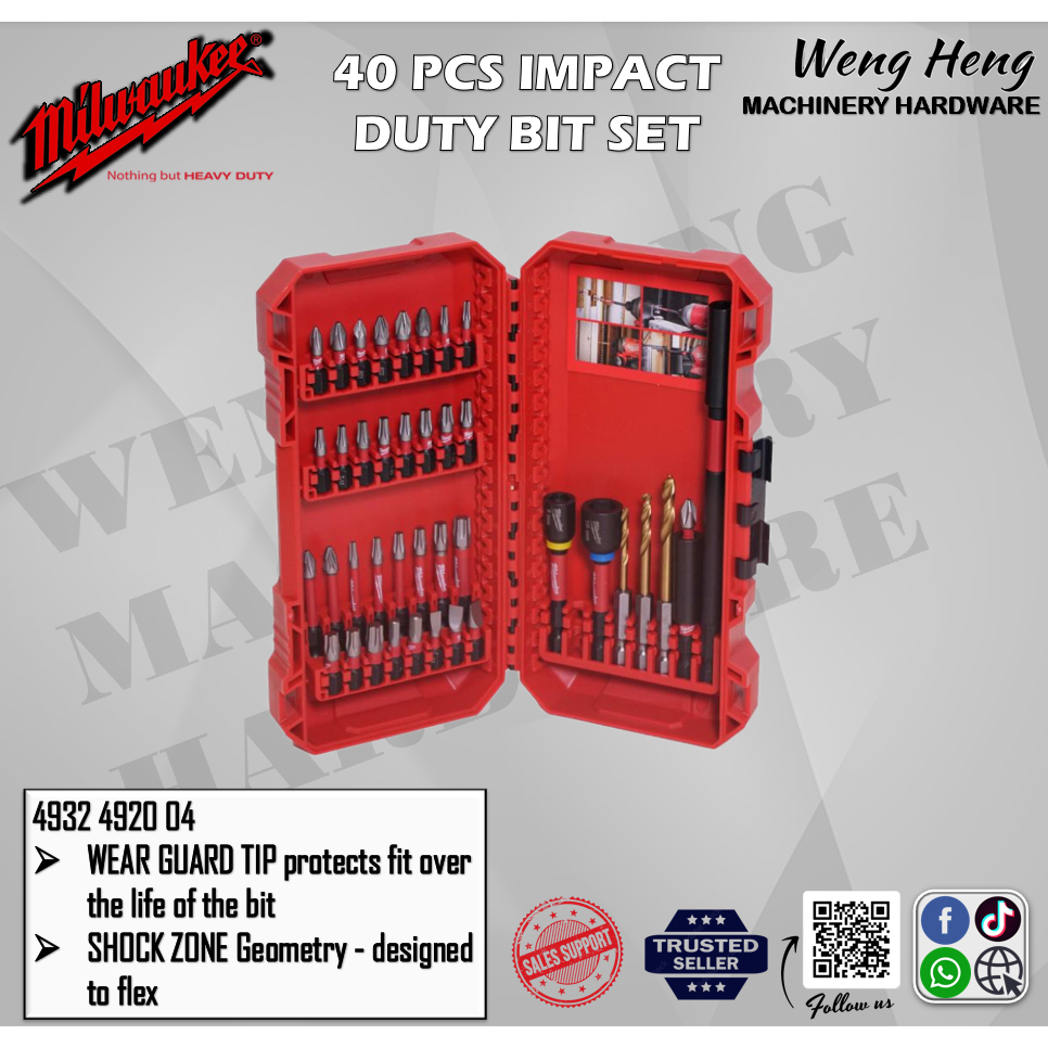 Milwaukee SHOCKWAVE Impact Duty BIT SET - 40PC - 4932 4920 04 | Shopee ...