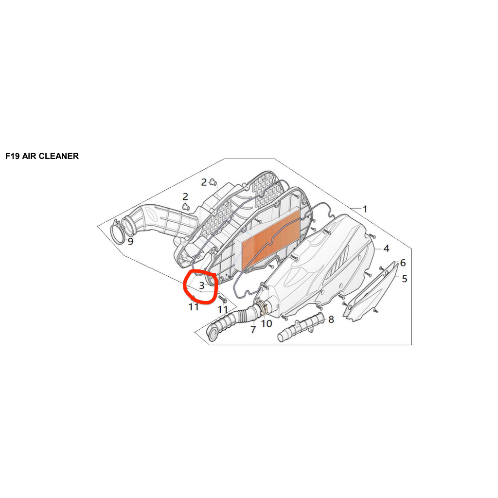 Wmoto RT3/RT3S/RT2 Air Filter/Air Cleaner Original Mforce (Part No ...