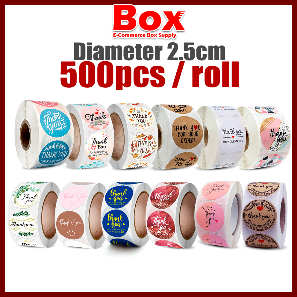 500pcs/roll Sticker Terima Kasih Thank You Sticker Seal Label for ...