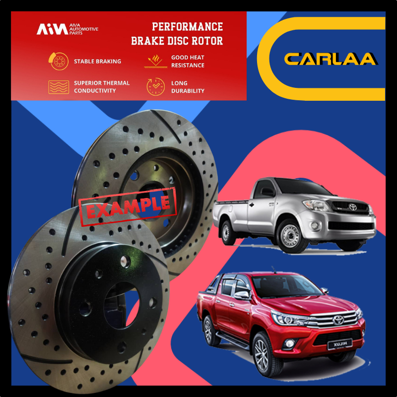 AIVA JAPAN TOYOTA KUN26 GUN125 ROTOR DISC DEPAN RACING SLOTTED DRILLED ...