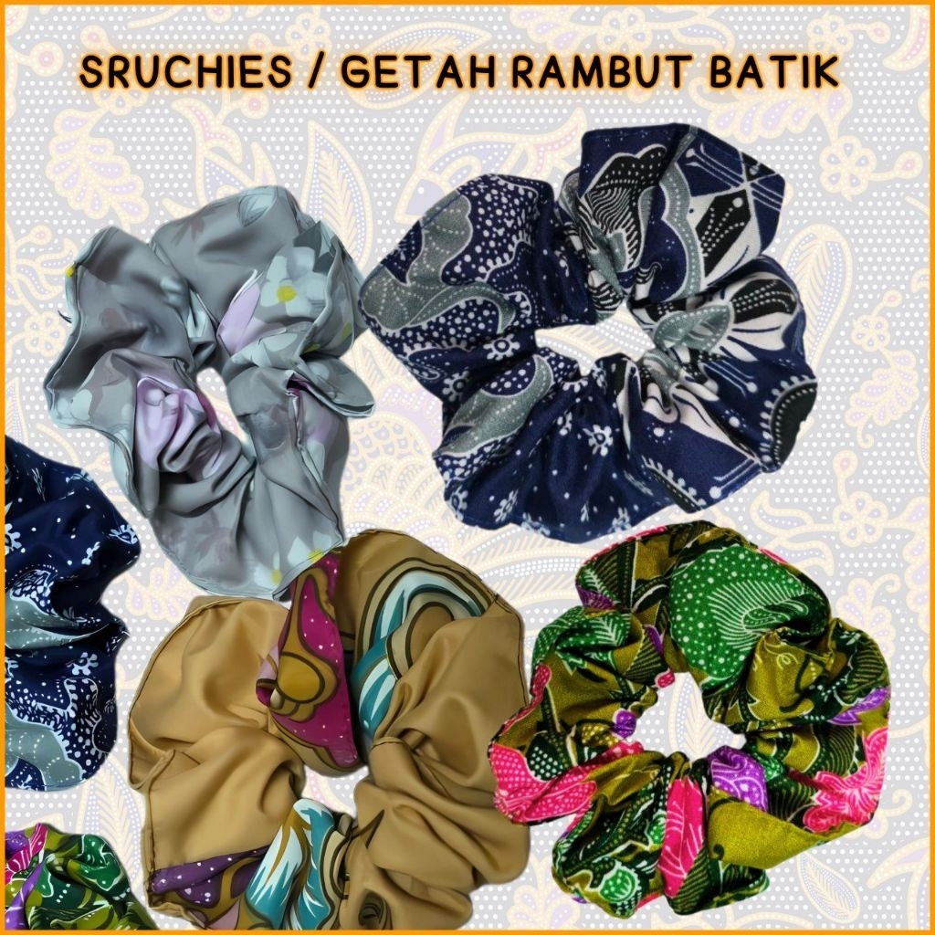 Getah rambut batik Scrunchies sesuai untuk free gift doorgift batik ...