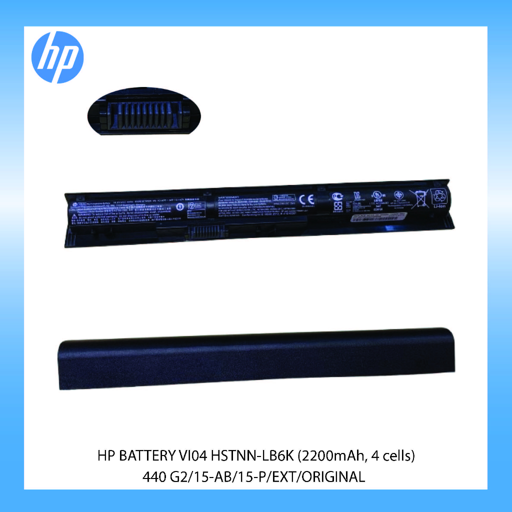 HP BATTERY VI04/HSTNN-LB6K/440 G2/15-AB/15-P/EXT/ORIGINAL | Shopee Malaysia