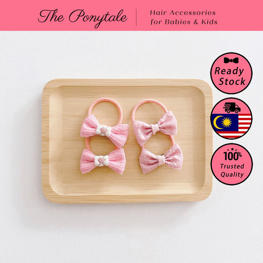 THEPONYTALE Kid Hair Tie 1set [GPT6401] Bow CNY Pink Vintage Lace ...