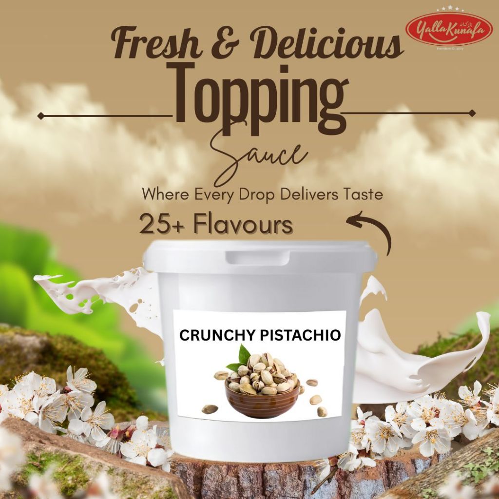 Crunchy Pistachio Topping Sauce 1kg – Smooth, Rich Flavor & Premium ...