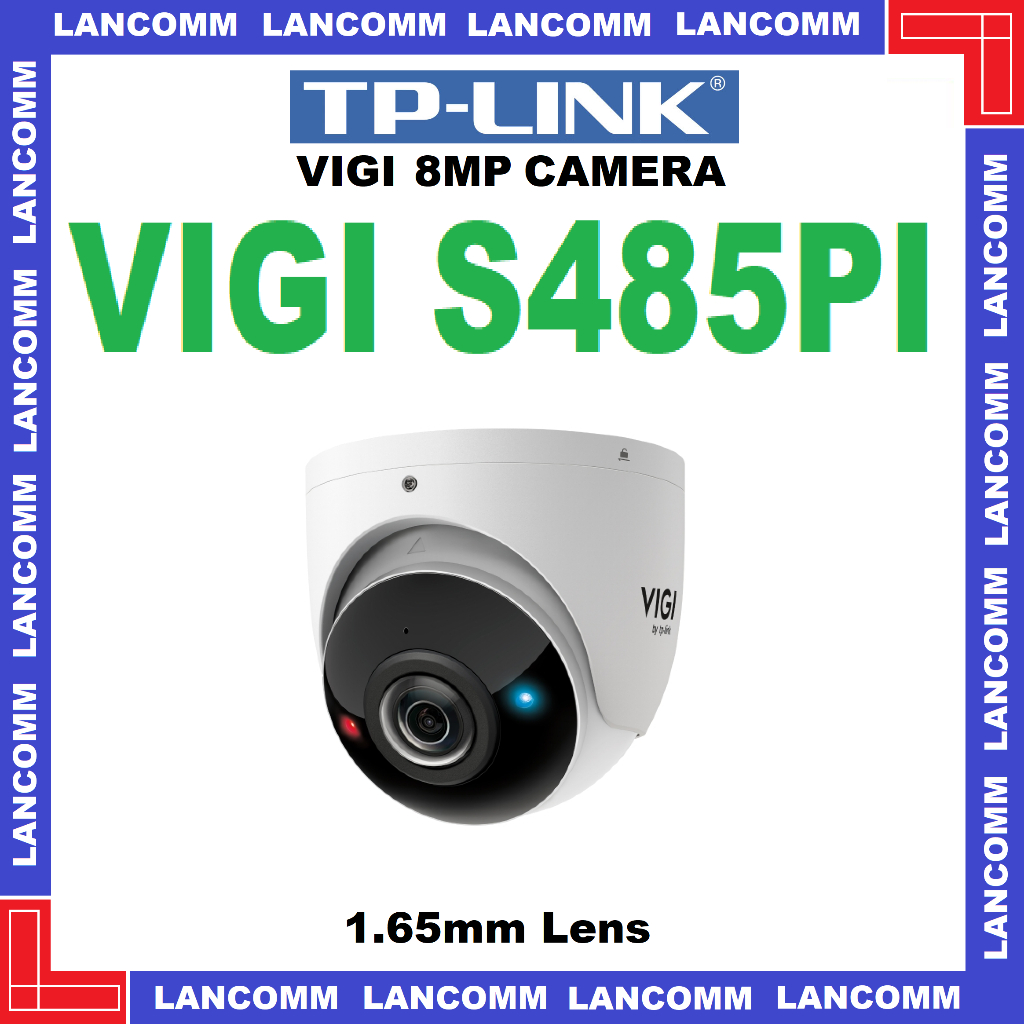 TP-LINK InSight S485PI VIGI 8MP IR Panoramic Turret Network Camera ...