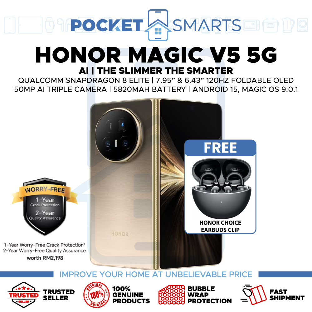 HONOR MAGIC V5 5G DUAL SIM 16GB RAM 512GB GOLD - Réunion