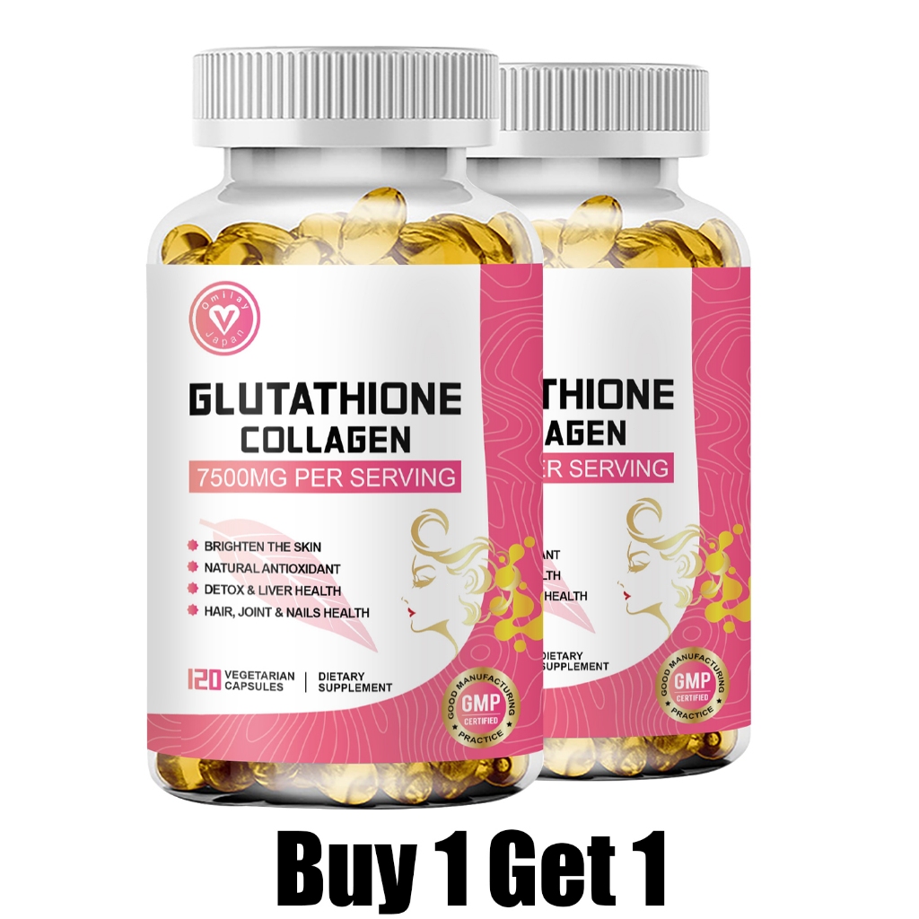 Omilay Glutathione Collagen Capsules Anti-aging Skin Whitening Support Hair and Nails Health