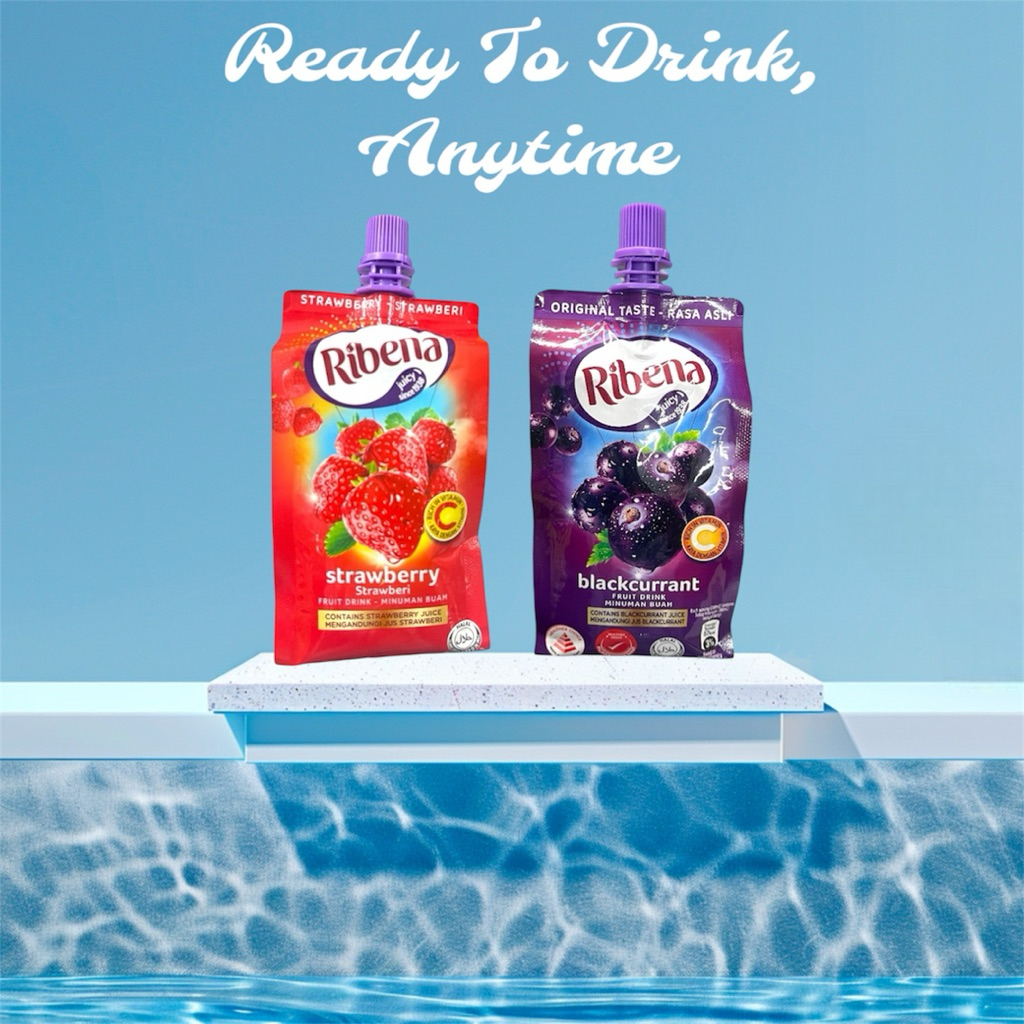 Ribena Fruit Drink | 330ml | Strawberry & Blackcurrent | Minuman Buah ...