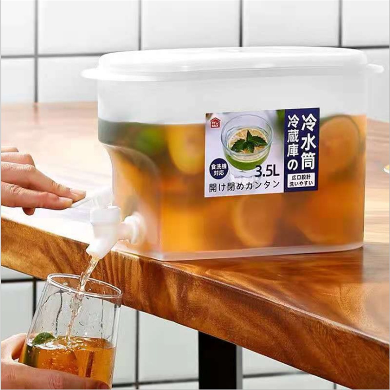 Home Refrigerator Cold Drink Bucket With Faucet, Large Capacity Summer ...