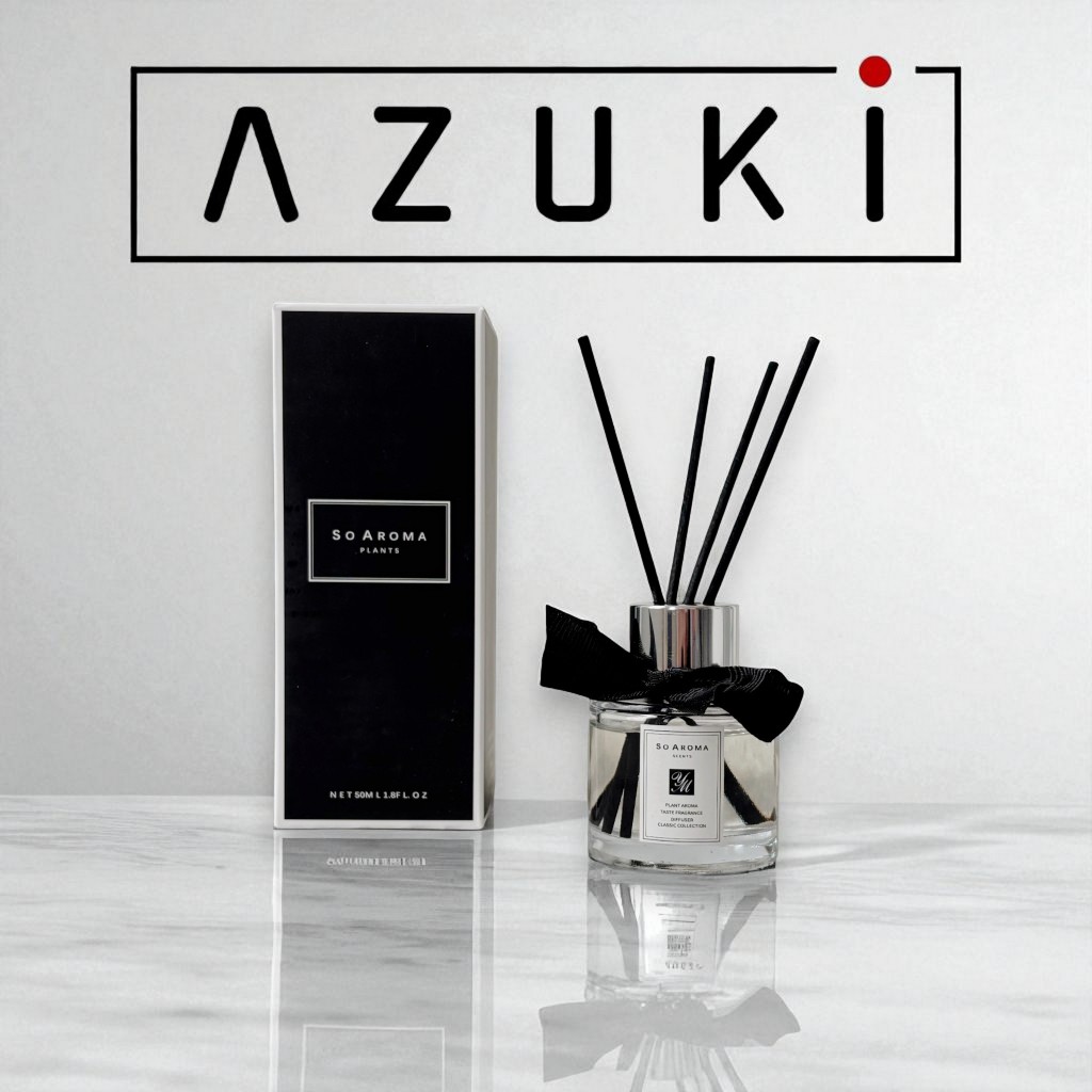 AZUKI 50ML Scented Reed Diffuser Plant Aromatherapy Air Freshener Home ...