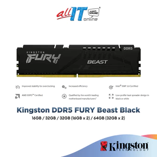 Kingston FURY Beast Black DDR5 6000MT/s RAM 16GB / 32GB / 32GB (16GB x2) / 64GB (32GB x2)