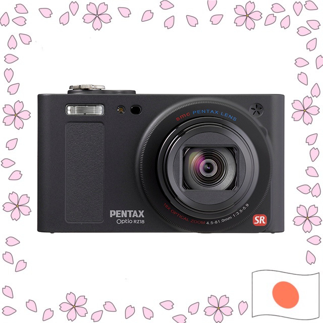 PENTAX Optio RZ18 Digital Camera (Black) 16MP 25mm Wide-Angle 18x ...