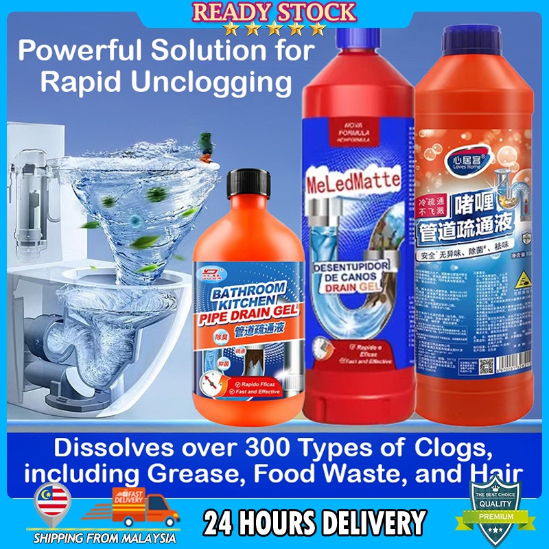 Original 1L MeLedMatte Heavy Duty Gel Type Clog Remover Drain Pipeline ...