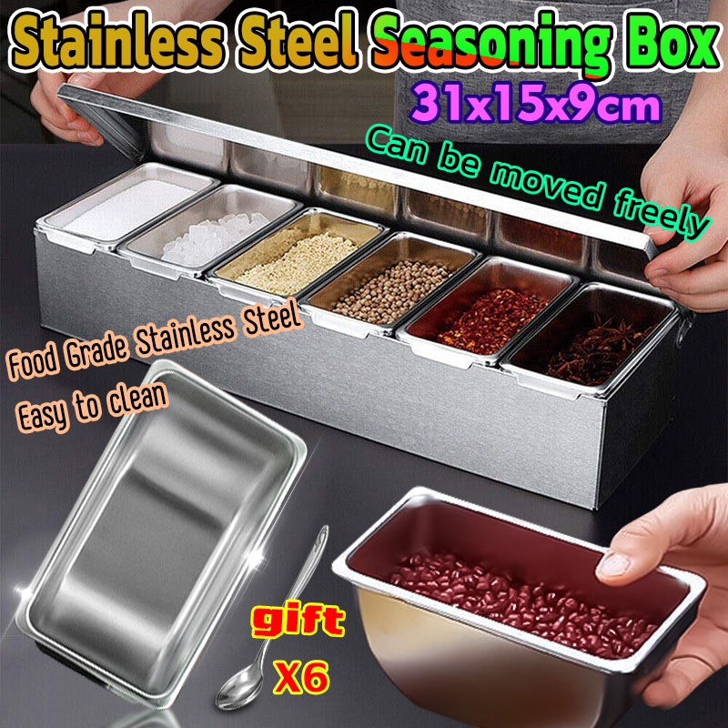 *Free spoon*kitchen condiments container sauce container spice jar ...