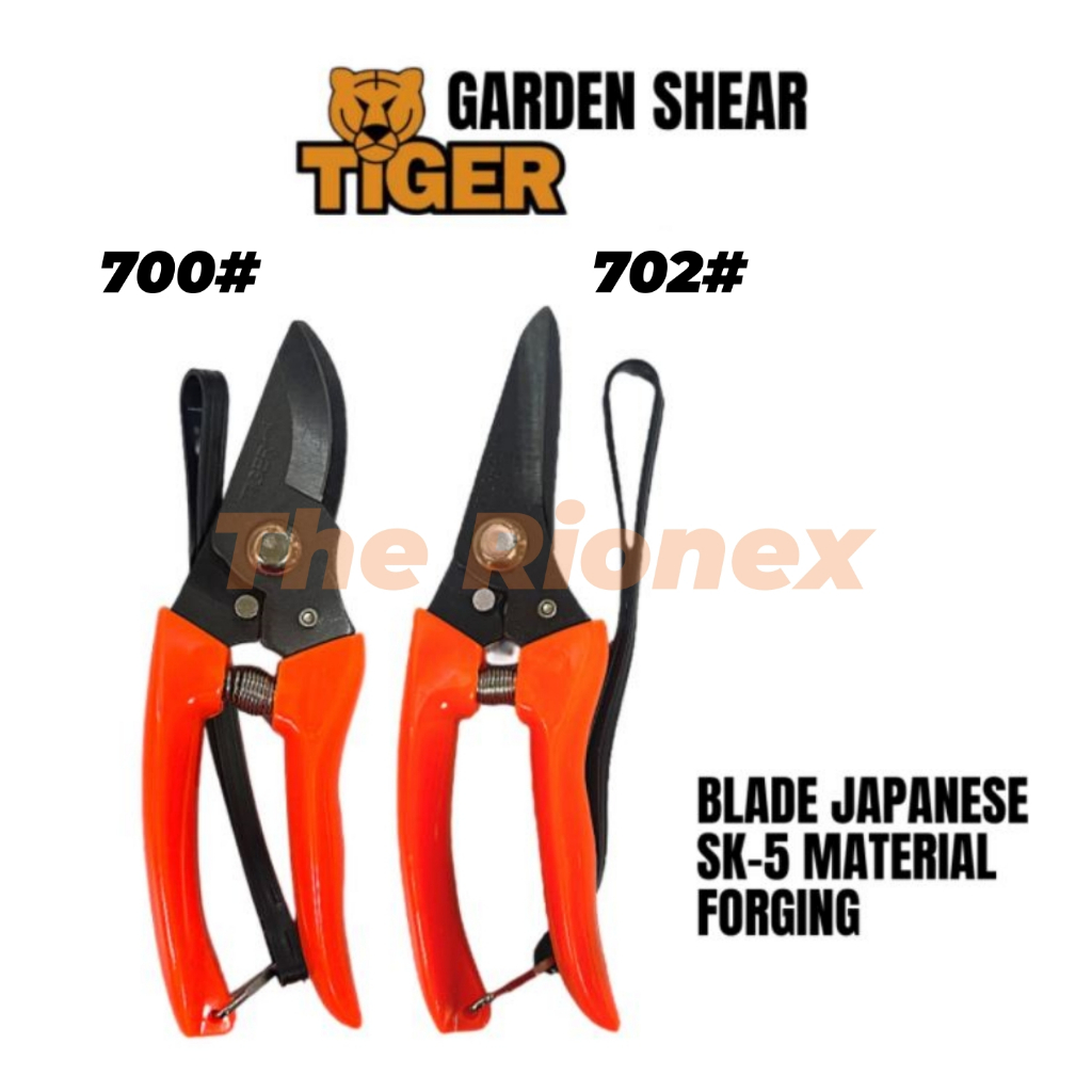 Tiger Pruning Shears Garden Cutter #700 #702 (MADE IN TAIWAN) | Shopee ...