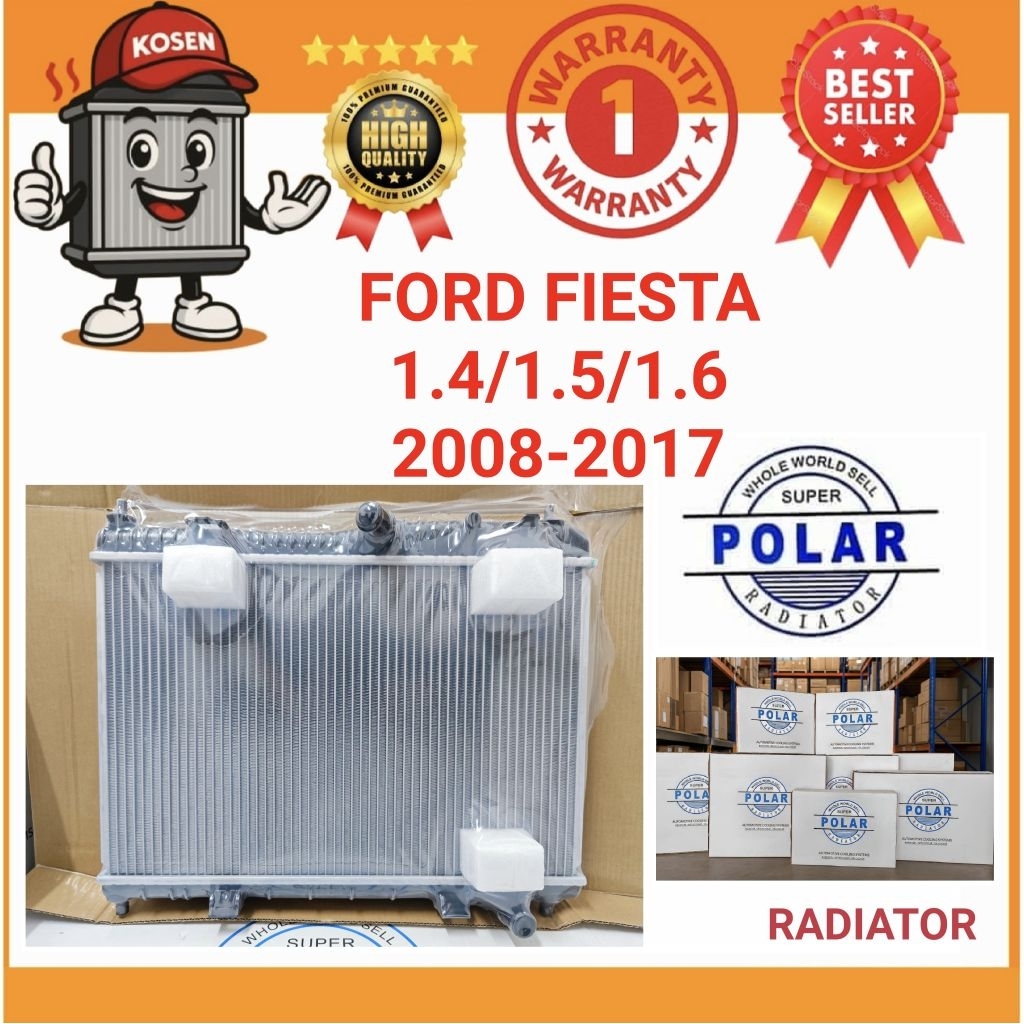 Ford Fiesta Radiator tangki air Double layer Auto /Manual High quality ...
