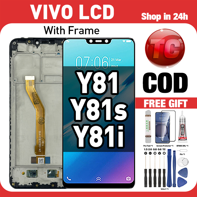 LCD with FRAME for VIVO Y81/ Y81s/ Y81i Compatible For Original Glass ...