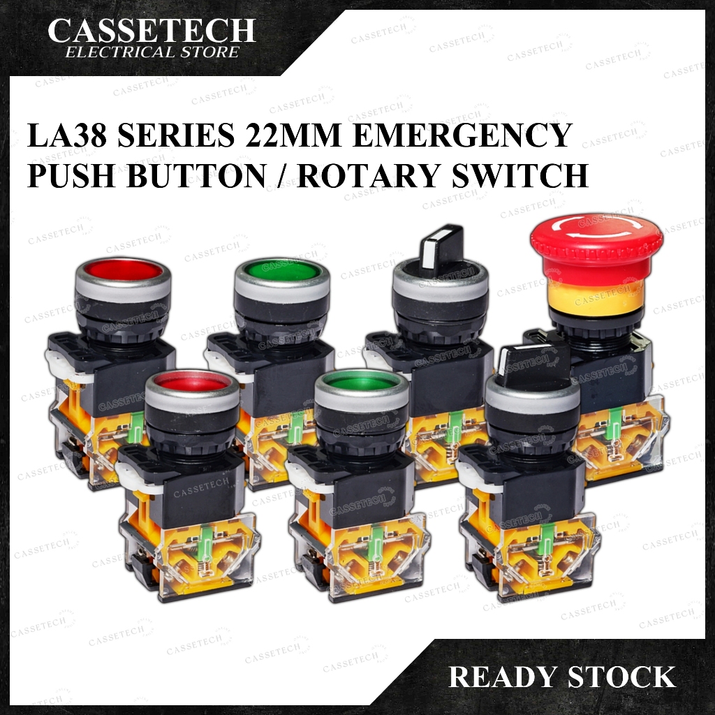 LA38-11DN PUSH BUTTON ROTARY SWITCH EMERGENCY STOP 22MM 10A 440V ...