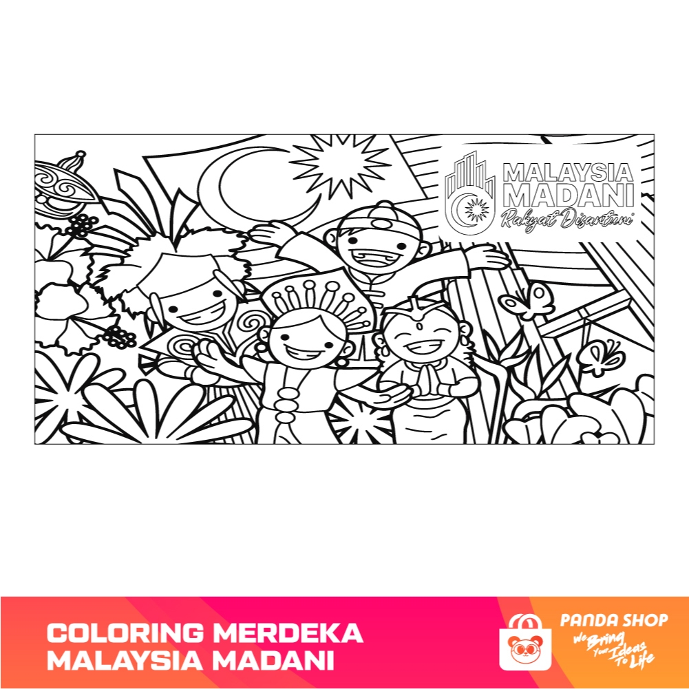 MALAYSIA MERDEKA COLORING MEWARNA FLAG READY STOCK | PROMO MERDEKA 2026 ...