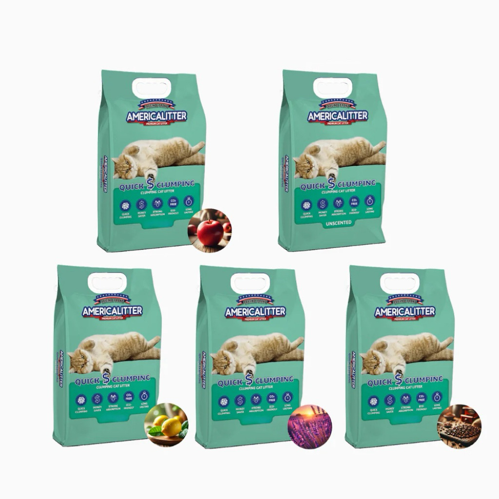 America Pasir Kucing Penggumpalan Pantas / Americalitter Premium Cat ...