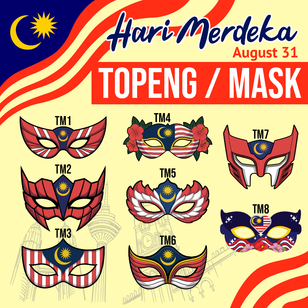 Topeng Muka Tema Merdeka - 10 Design Modern & Classic Look Bunga Raya ...