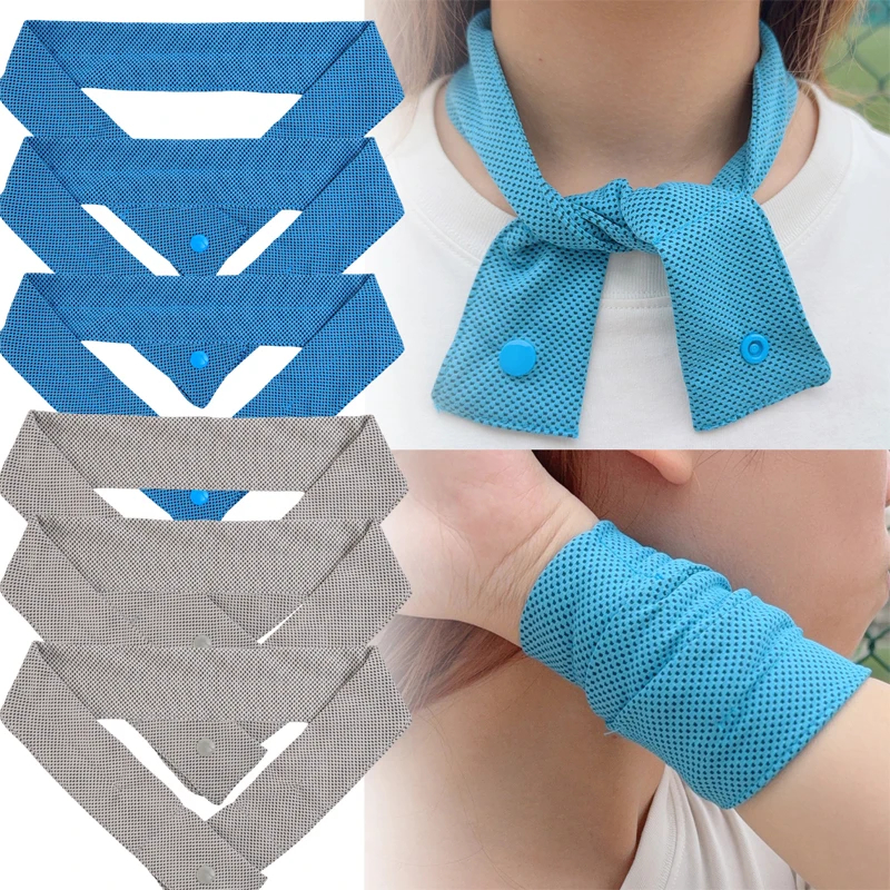 New Cooling Ice Scarf Sweat Wiping Towel Sports Headscarf Cooling Neck ...