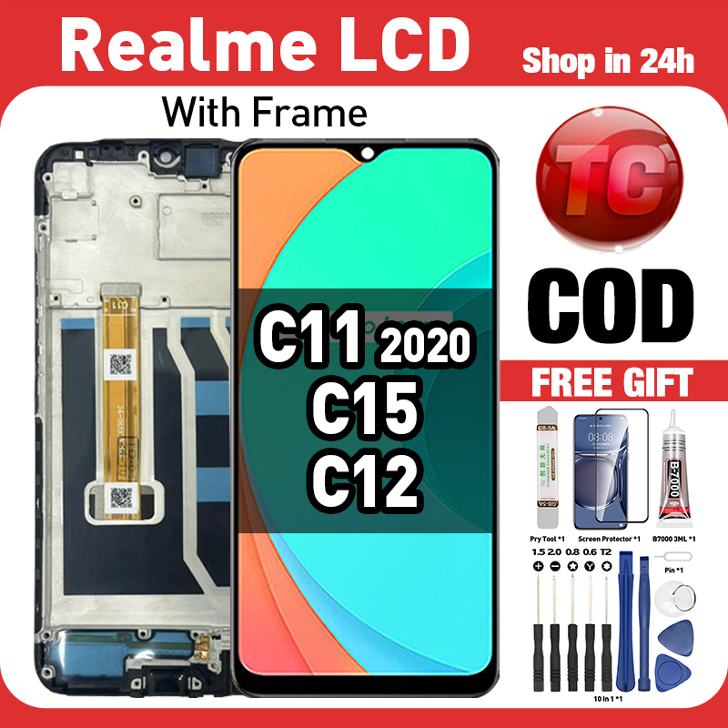 LCD with FRAME for REALME C12/ C11 2020/ C15 Compatible For Original ...
