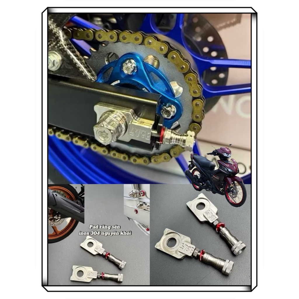 Yamaha LC V8 135 Fi Chain Adjuster Stainless Steel Vietnam LC135 FI ...
