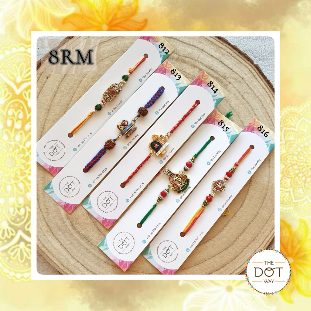 Premium Auspicious Rakhi | Rudraksh Rakhi | Shiva Rakhi | Om | Trishul ...