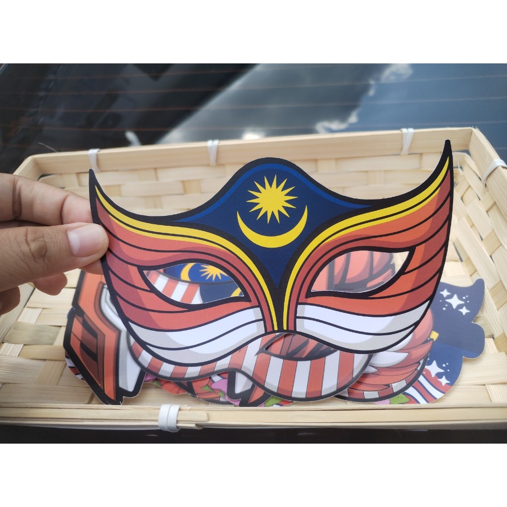 TOPENG MUKA HARI MERDEKA | TOPENG MERDEKA KANAK-KANAK | SAMBUTAN HARI ...