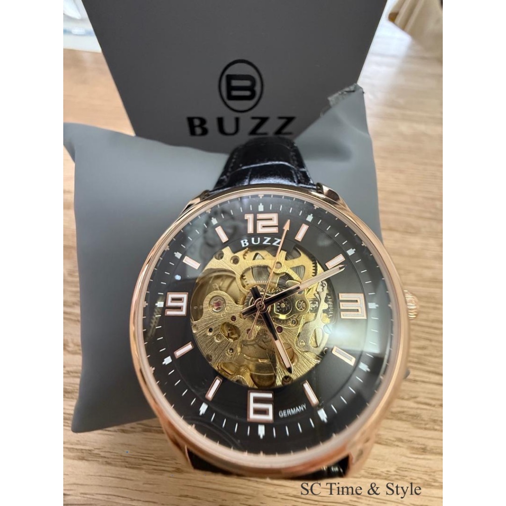 BUZZ Germany Men's Leather Automatic Watch BZ-L3004 | Shopee Malaysia
