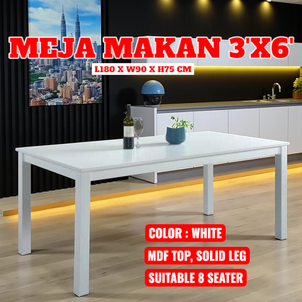 ️familystar2u - BIG Dining Table ONLY 8 Seater Meja Makan 8 Tanpa ...