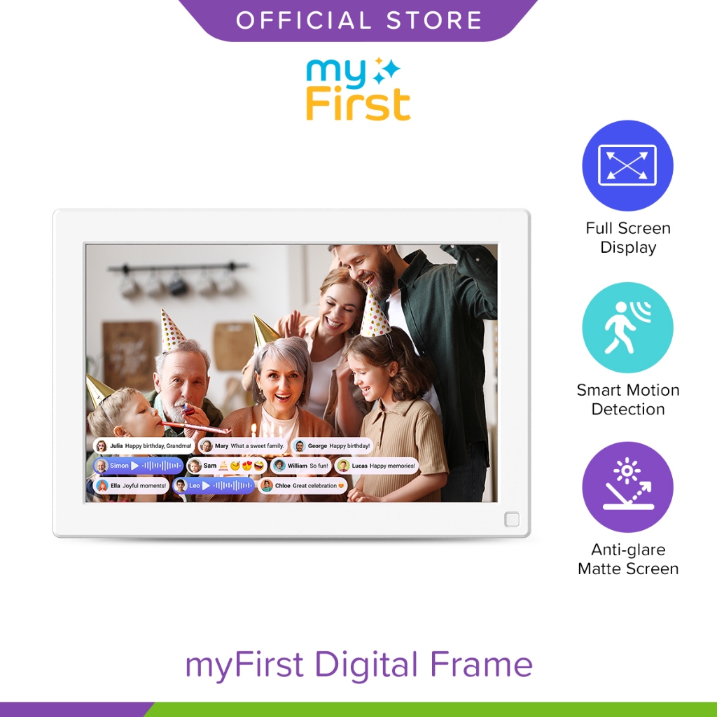 myFirst Frame Live 10-Inch Digital Photo Frame Designed for Family Anti ...