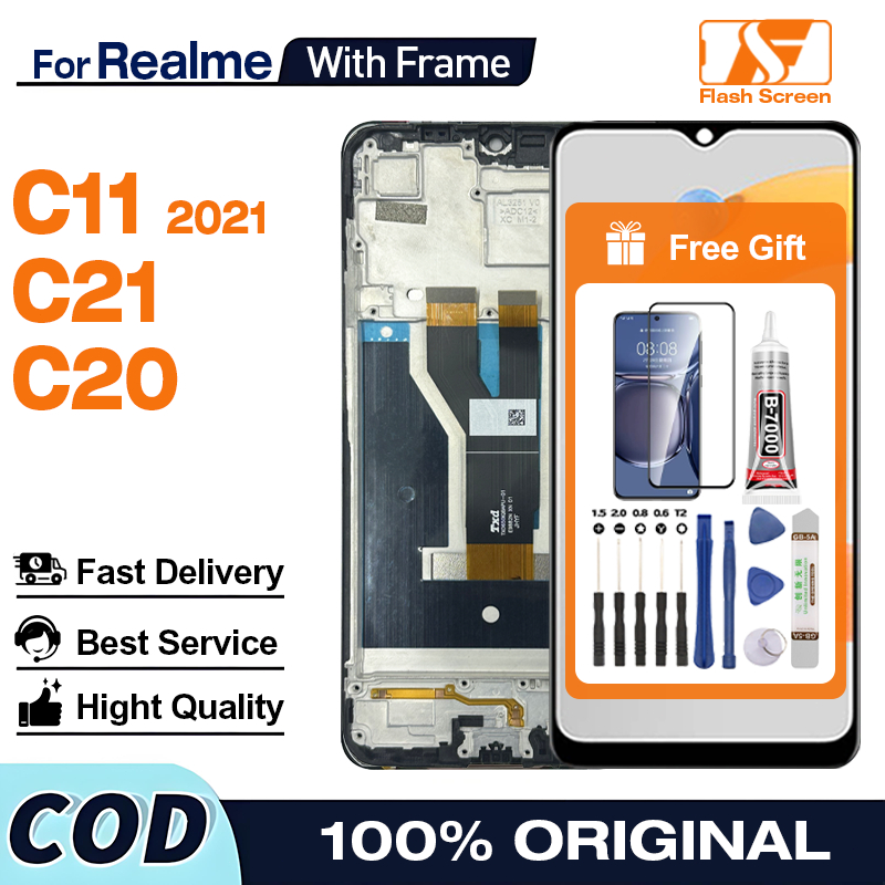 LCD with FRAME for REALME C11 2021/ C21/ C20 High-Quality touch display ...
