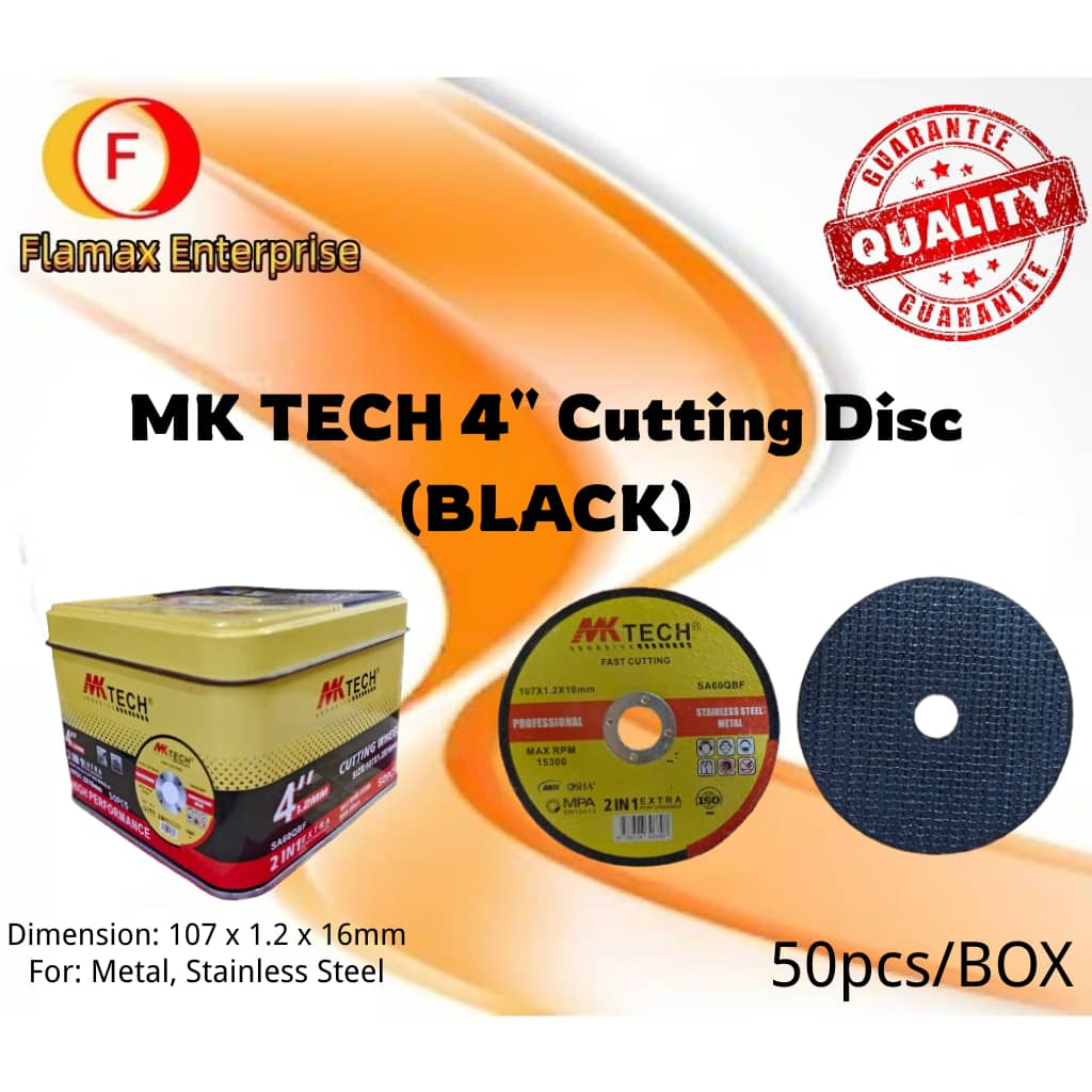 MK TECH 4 Inch Professional Cutting Disc/ Cakera Pemotong (Black ...